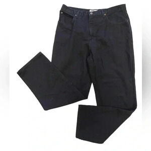 Evan Picone High Rise Straight Leg Black Jeans 16